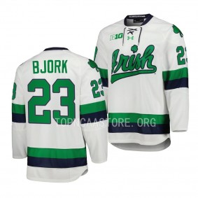 Notre Dame Fighting Irish Brady Bjork College Hockey White #23 Replica Jersey
