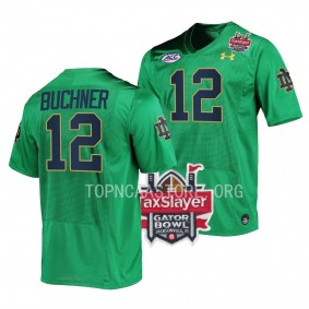 Tyler Buchner Notre Dame Fighting Irish 2022 Gator Bowl #12 Jersey Men's Green Limited Football Uniform