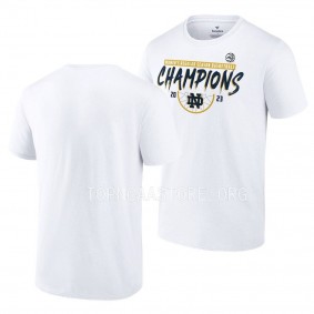Notre Dame Fighting Irish 2023 ACC Womens Basketball Regular Season Champs T-Shirt White Men